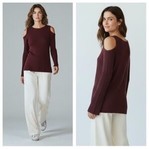 White House Black Market Maroon Sweater